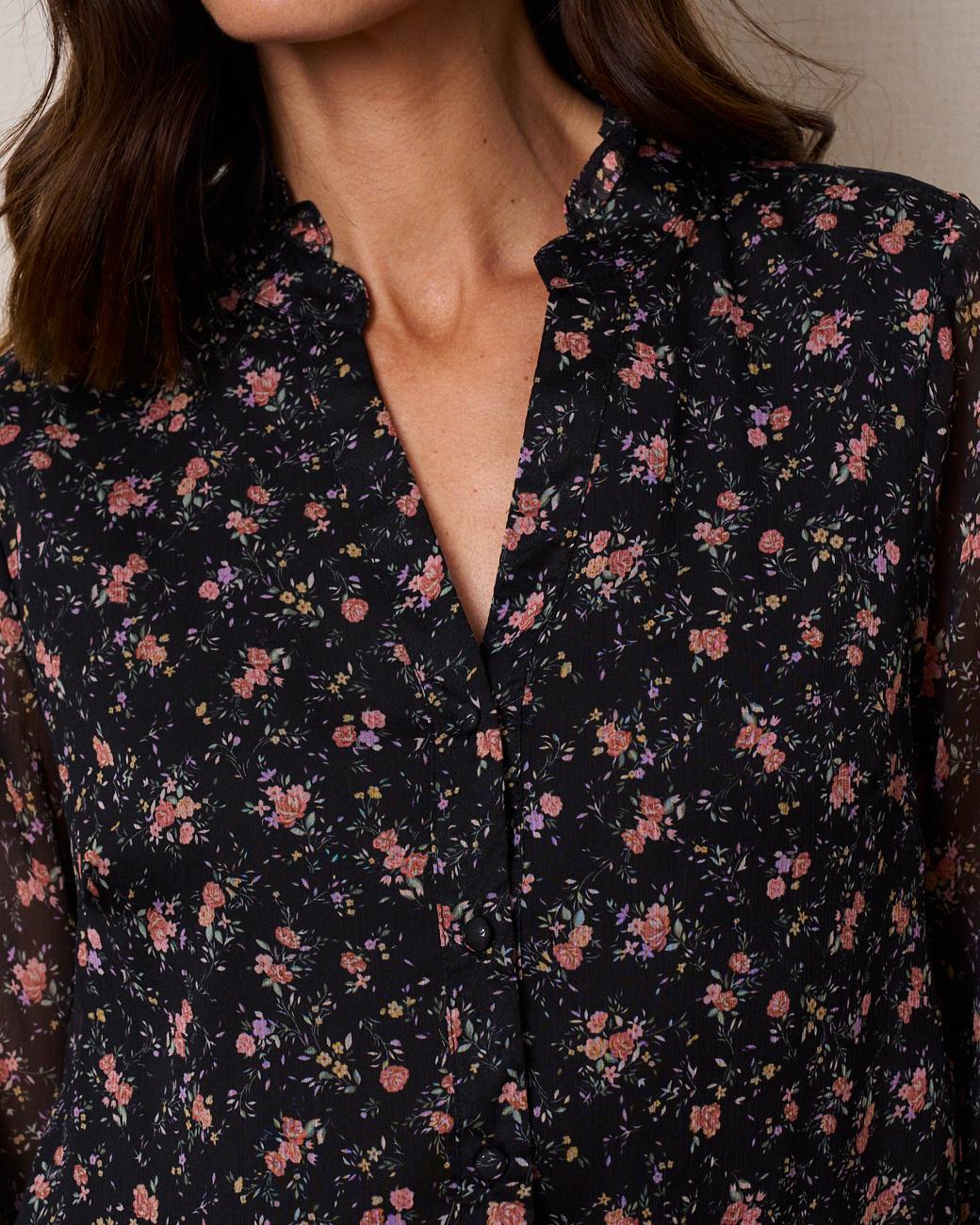 Camicia con fiori Nina
