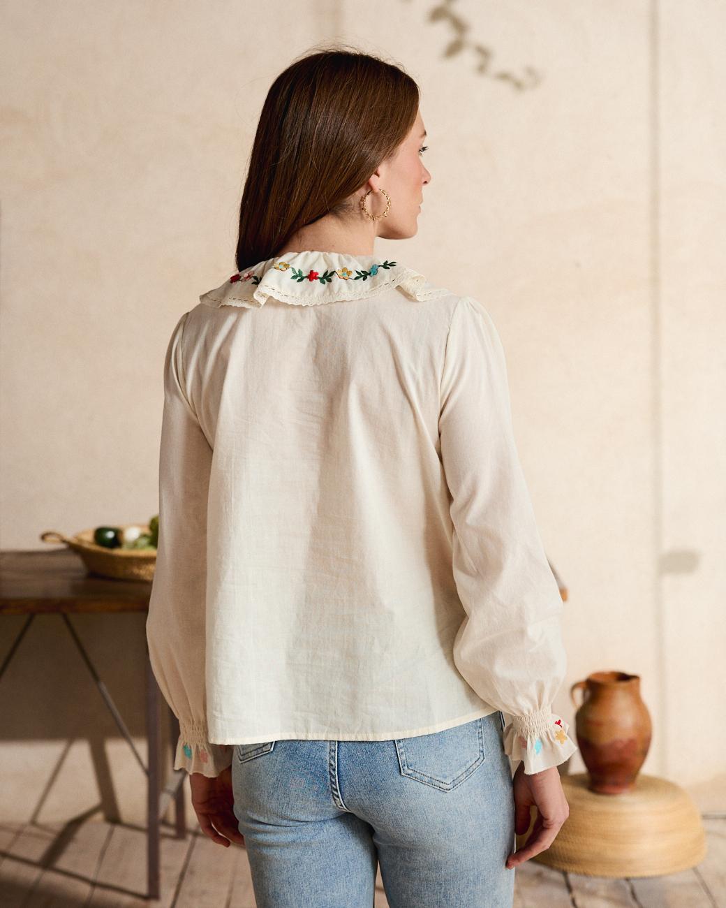 Camicia con volant Liliana