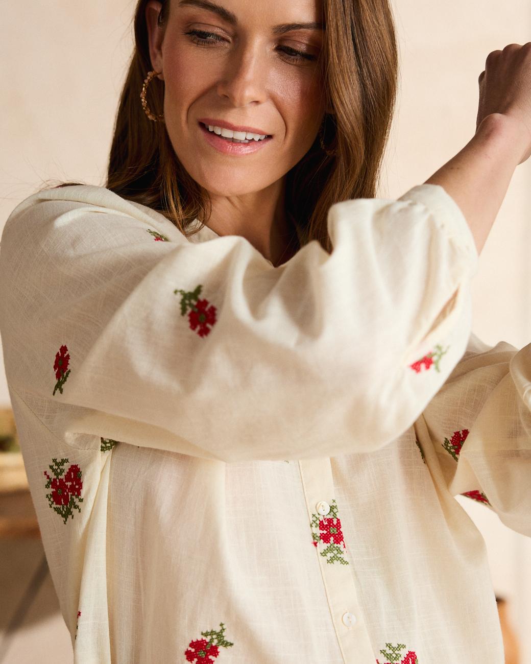 Camicia a fiori Antía