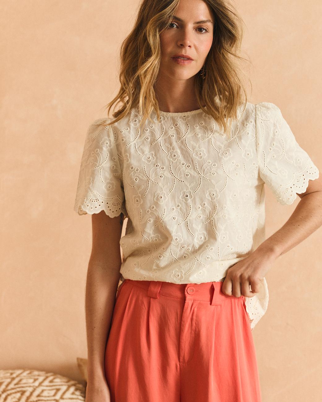 Blusa color crema Flavia