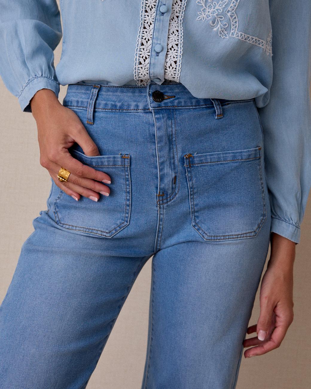 Pantalone Jeans Tasche Yola