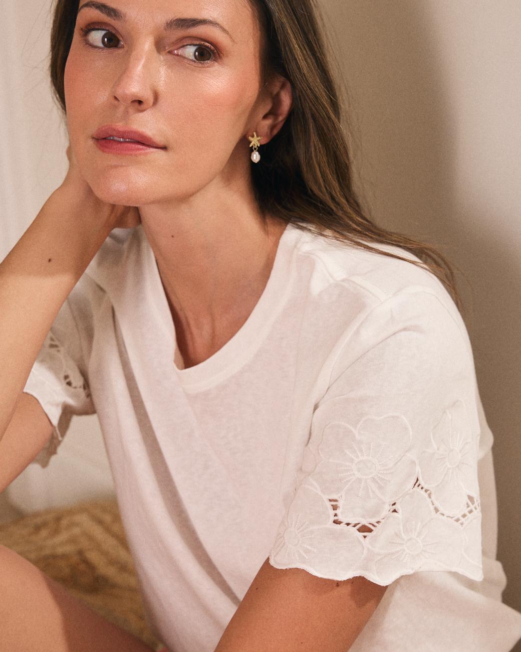 T-shirt con Fiori Brigitte