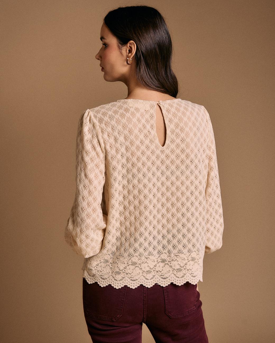 Blusa con dettagli Camelia