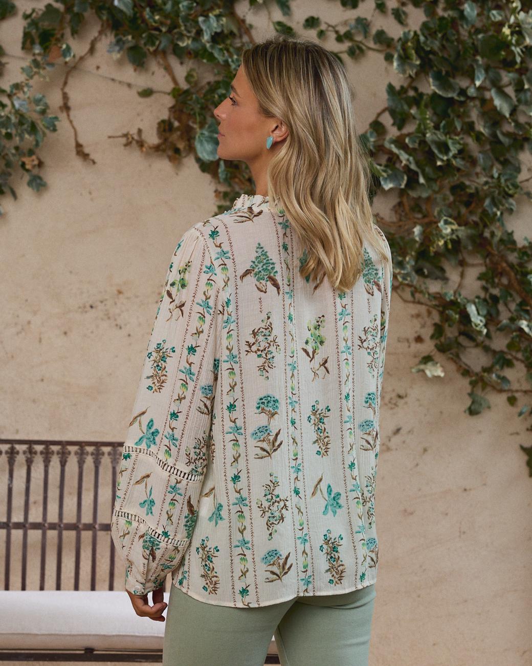 Camicia con stampa Leonor