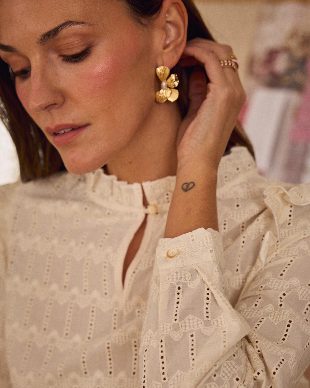 Blusa con cuori Aureline
