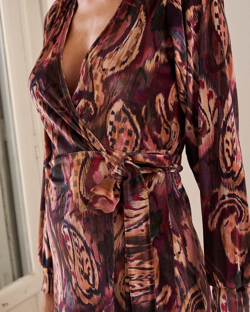 Vestito con stampa Paisley Gianna