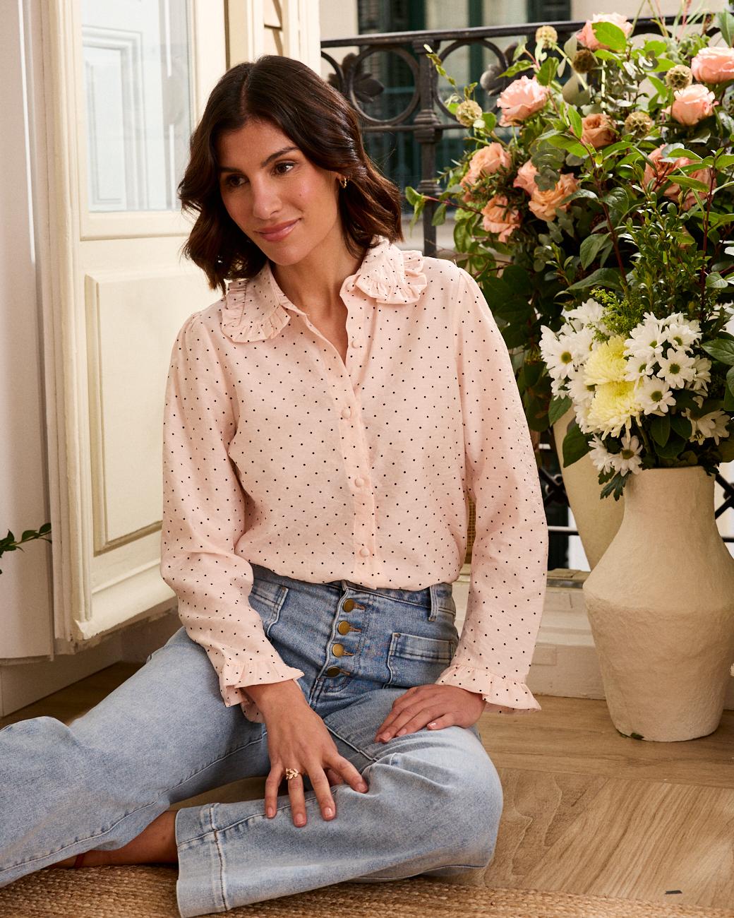 Camicia a pois Ángela