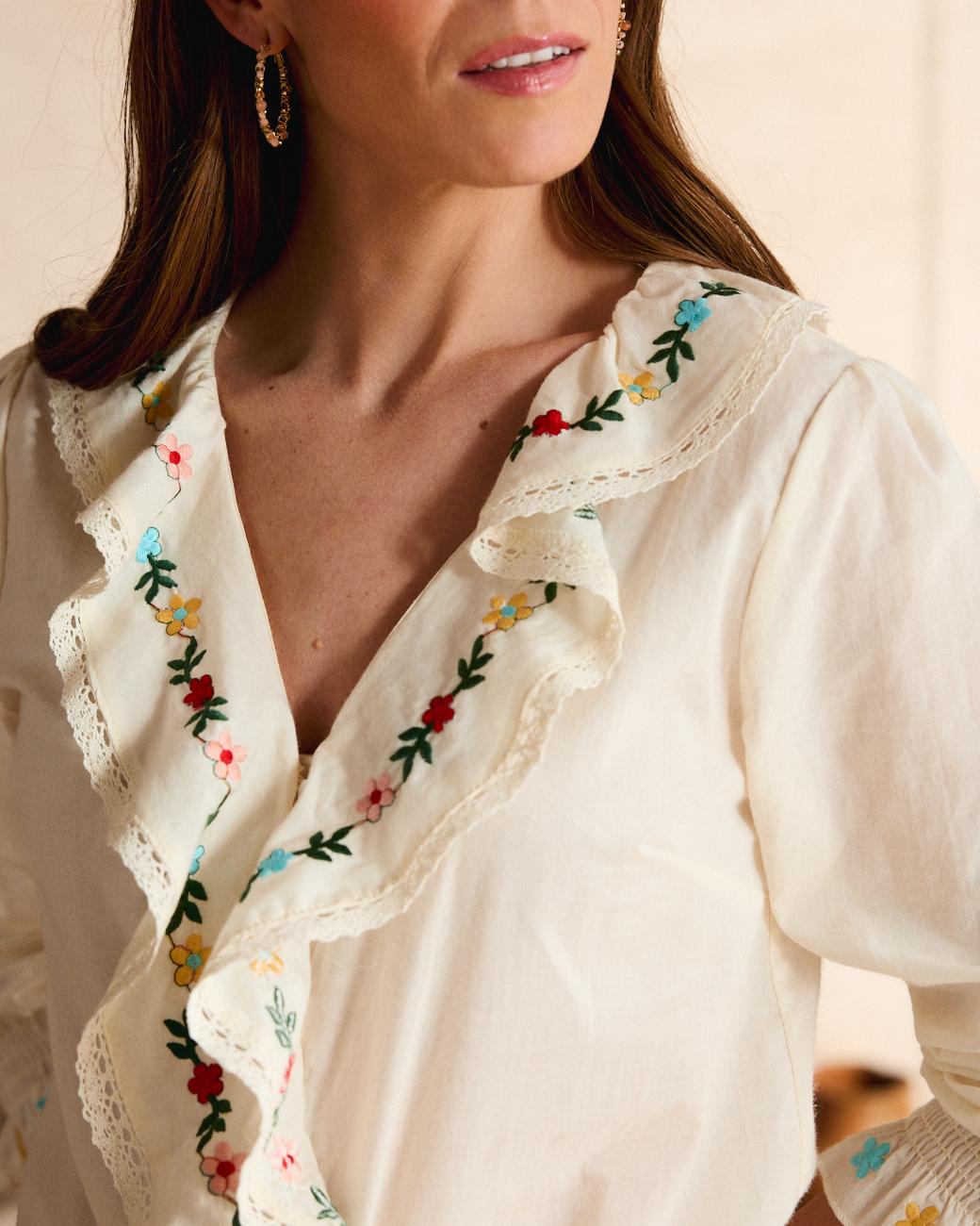 Camicia con volant Liliana
