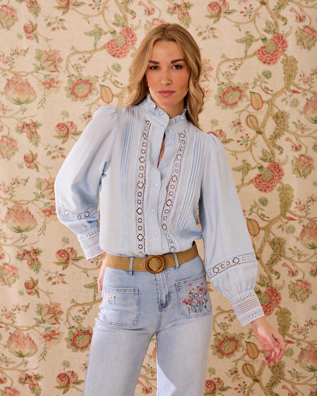 Camicia con collo Ivonne