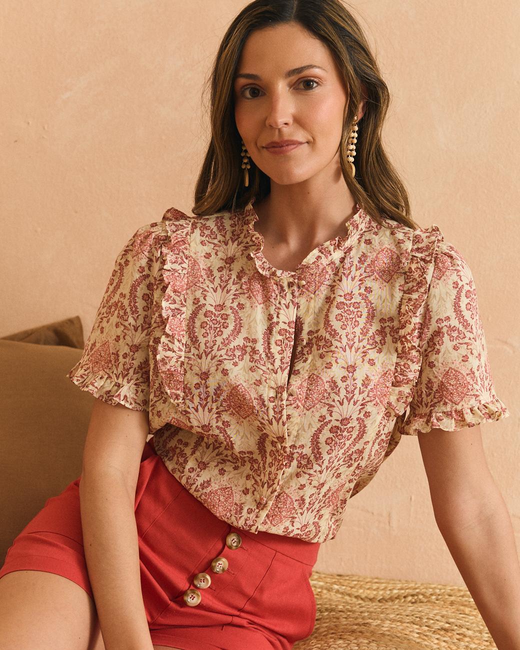 Camicia con stampa Adela