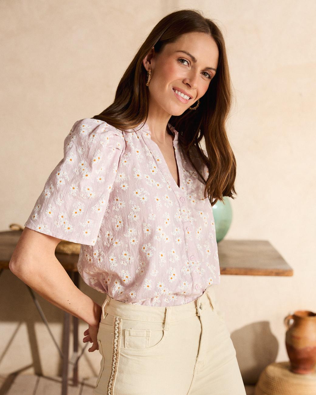 Blusa con Margherite Leonor