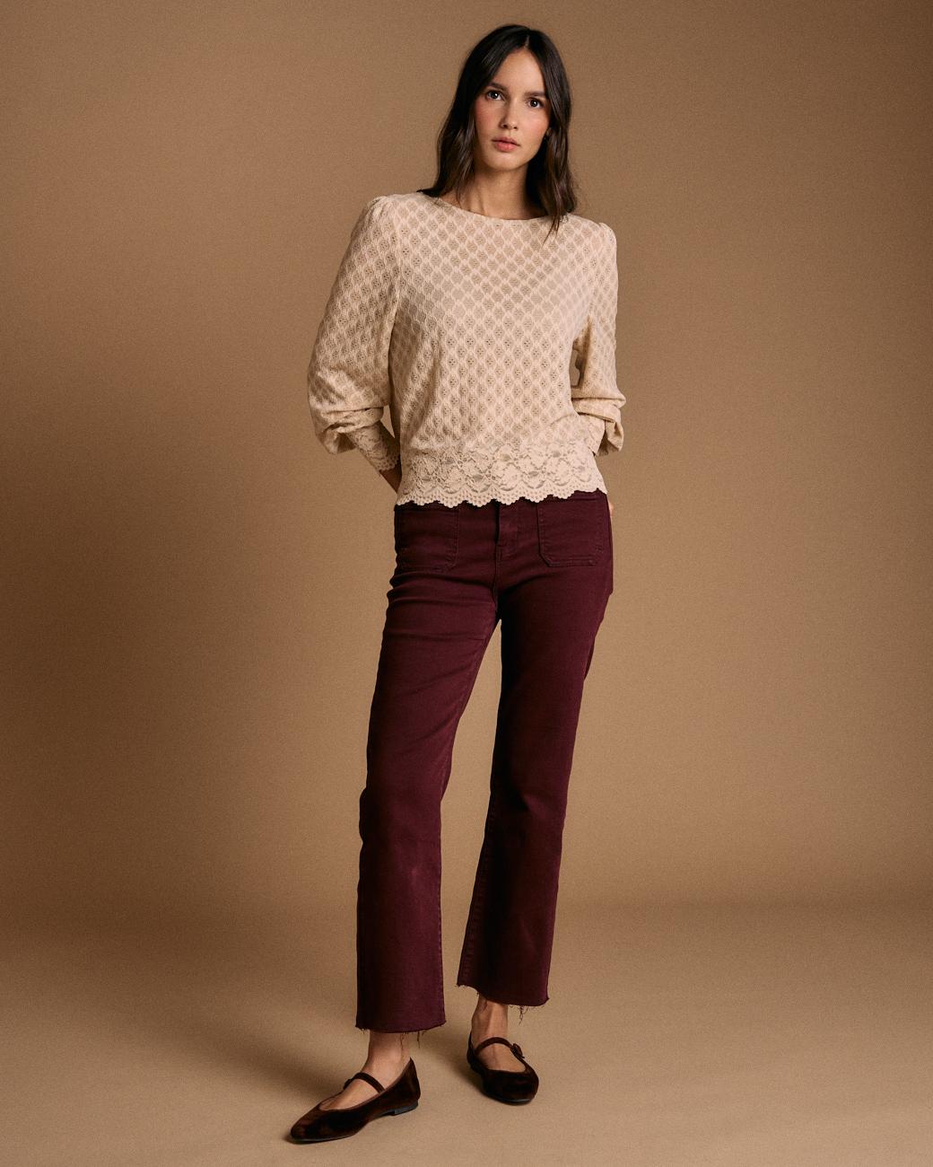 Blusa con dettagli Camelia