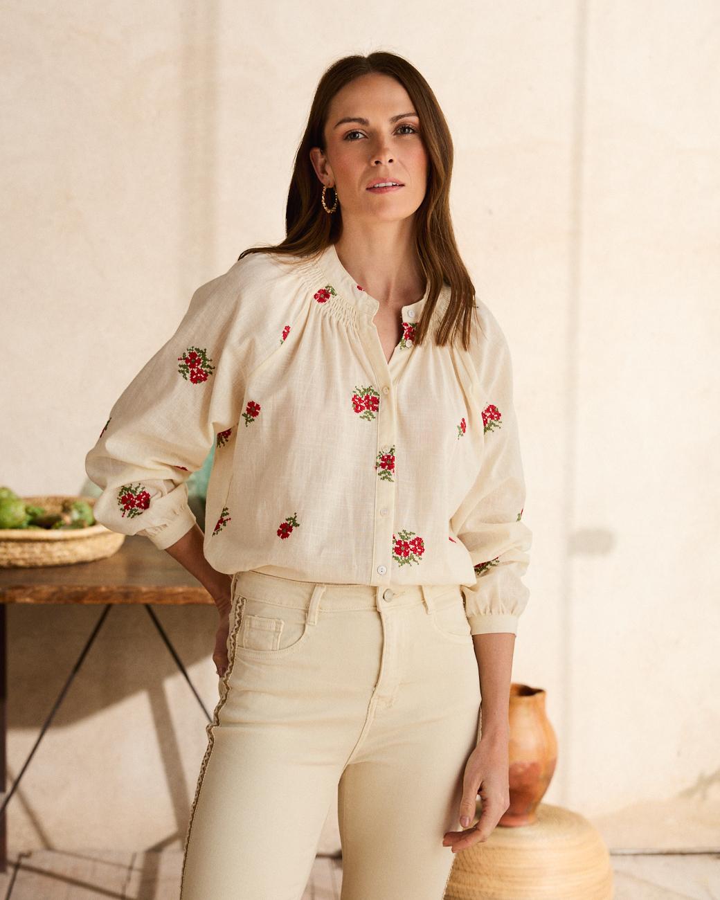 Camicia a fiori Antía