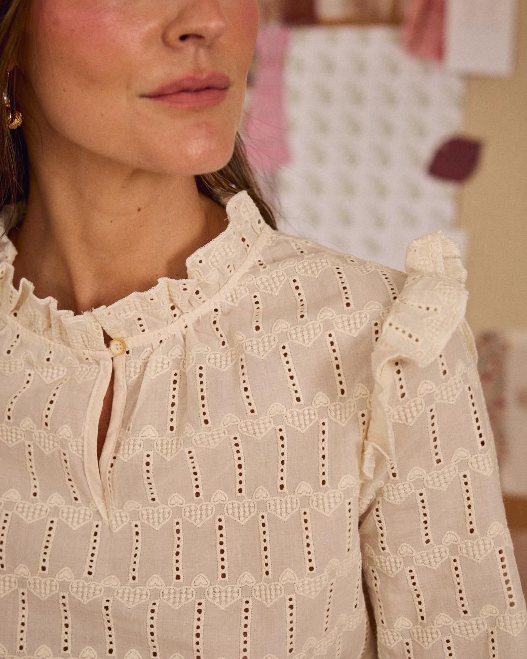 Blusa con cuori Aureline