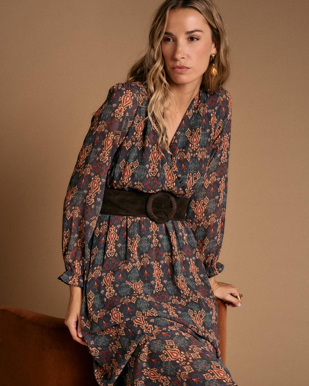 Vestito Lungo Stampato Smeralda