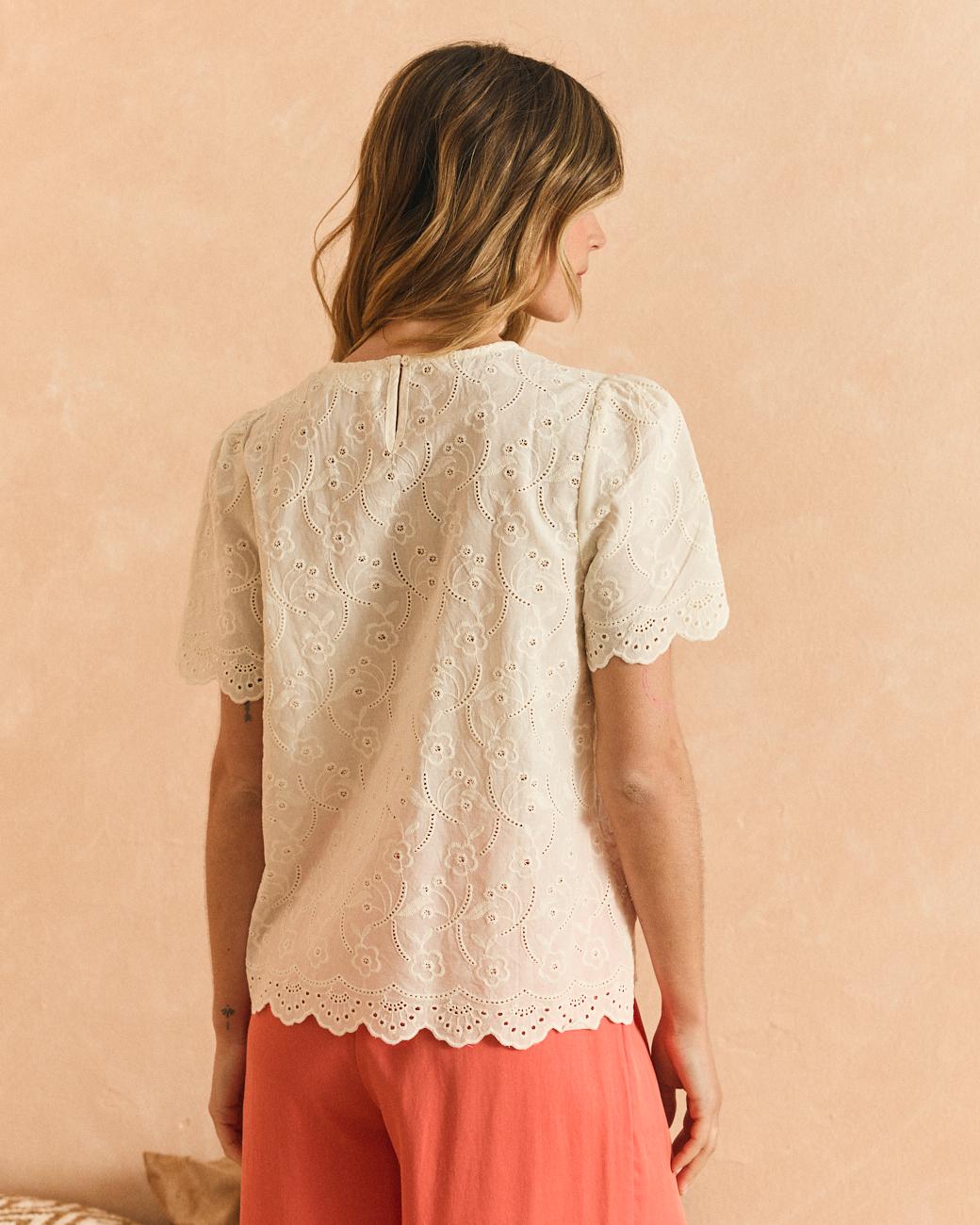 Blusa color crema Flavia