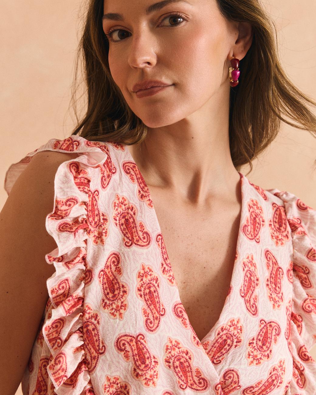 Vestito con Motivi Coral