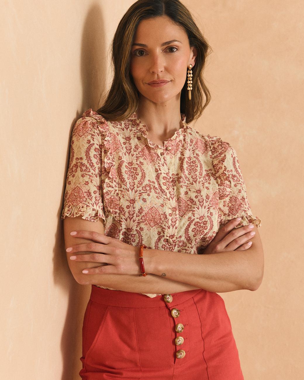 Camicia con stampa Adela