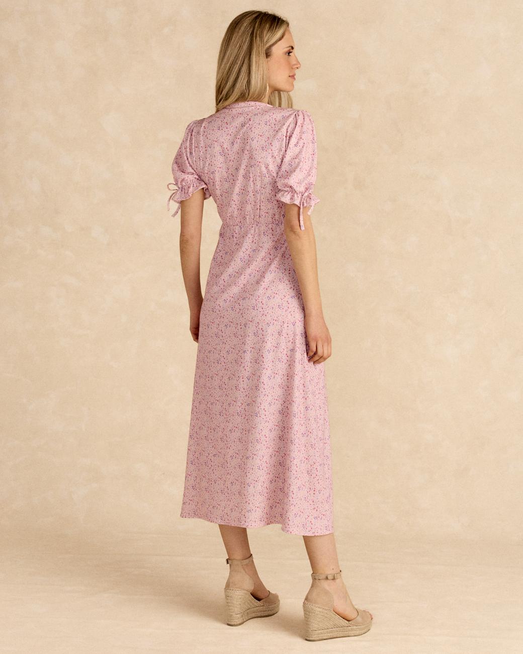 Vestito Lungo con stampa Rose