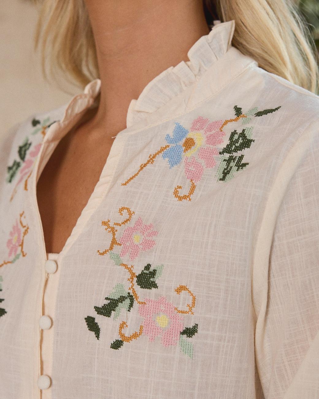 Camicia ricamata Julieta