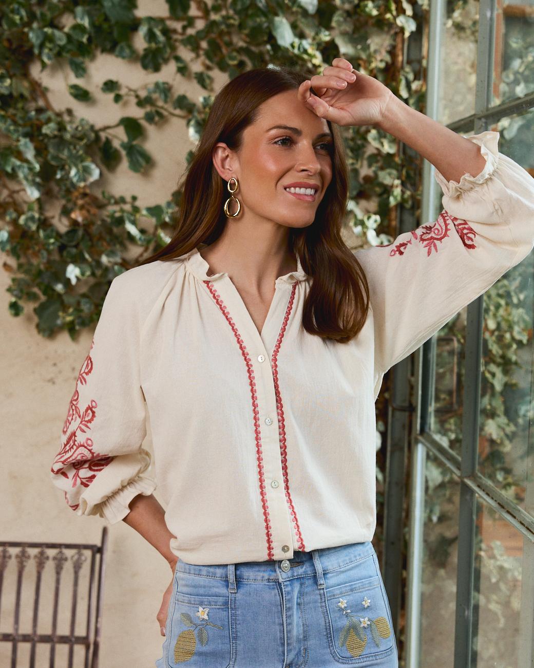 Camicia con ricamo Martina
