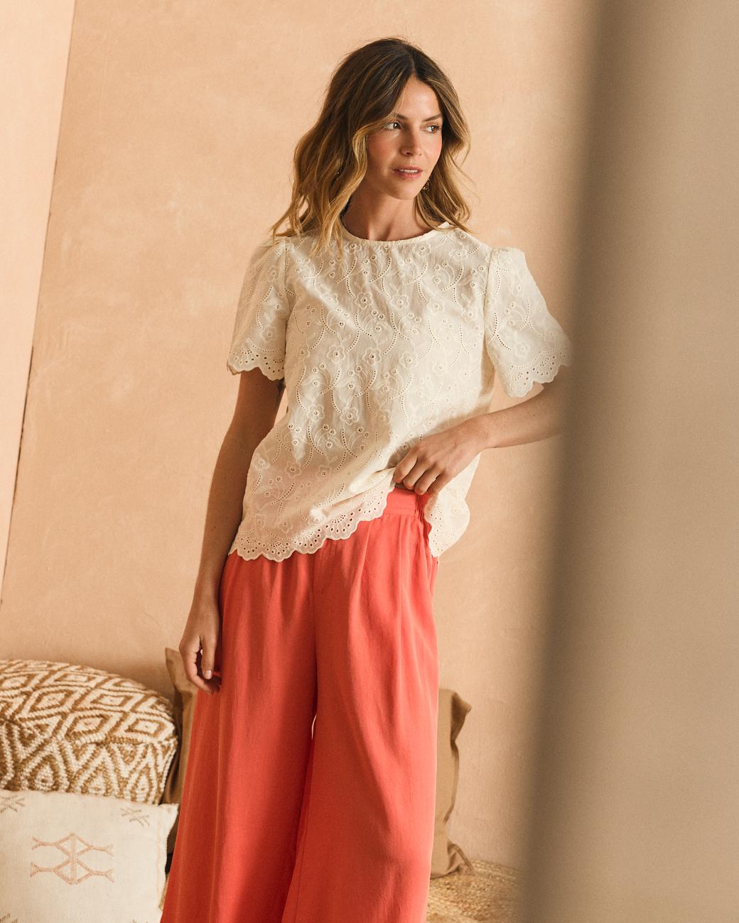 Blusa color crema Flavia