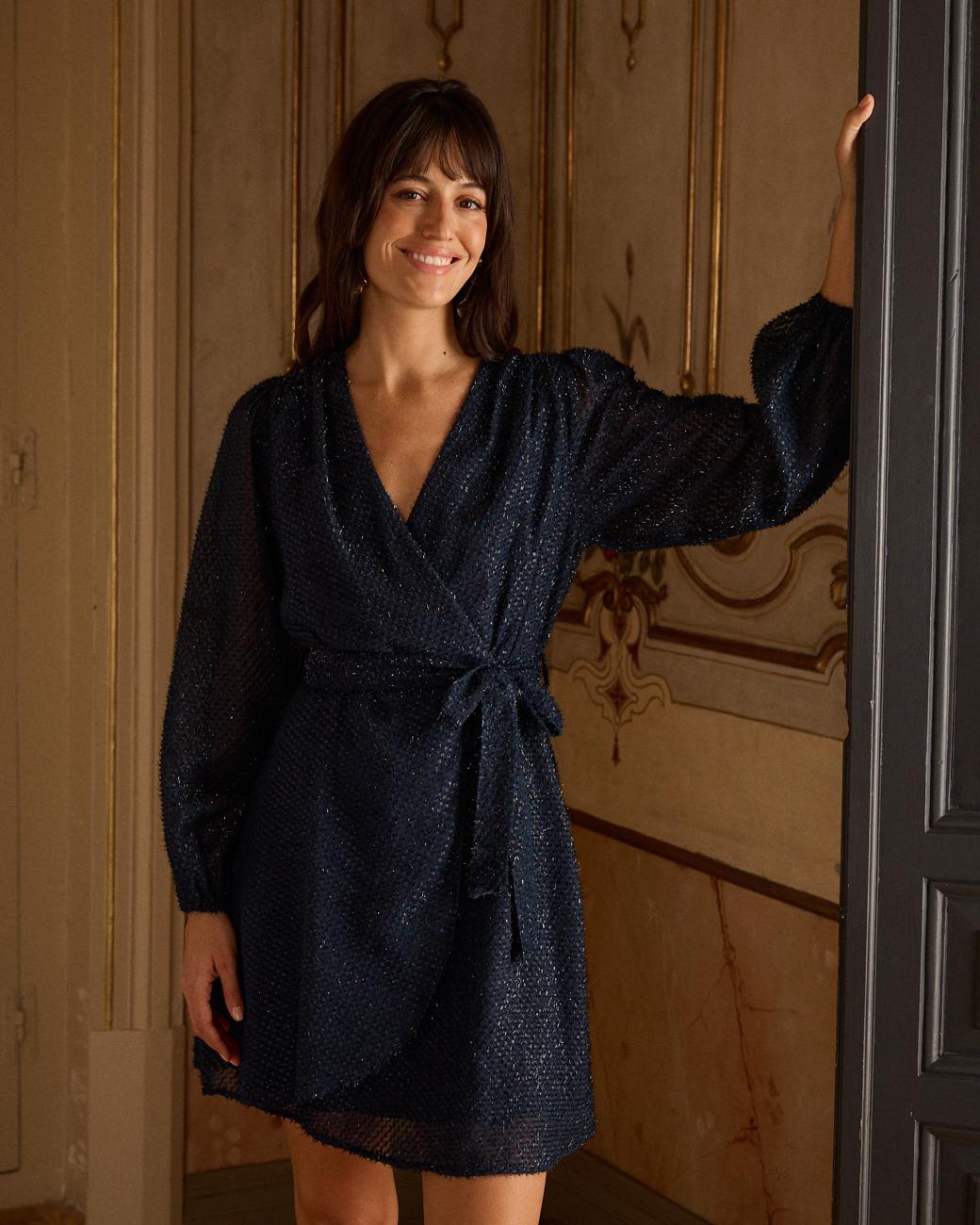 Abito corto in lurex Nerea