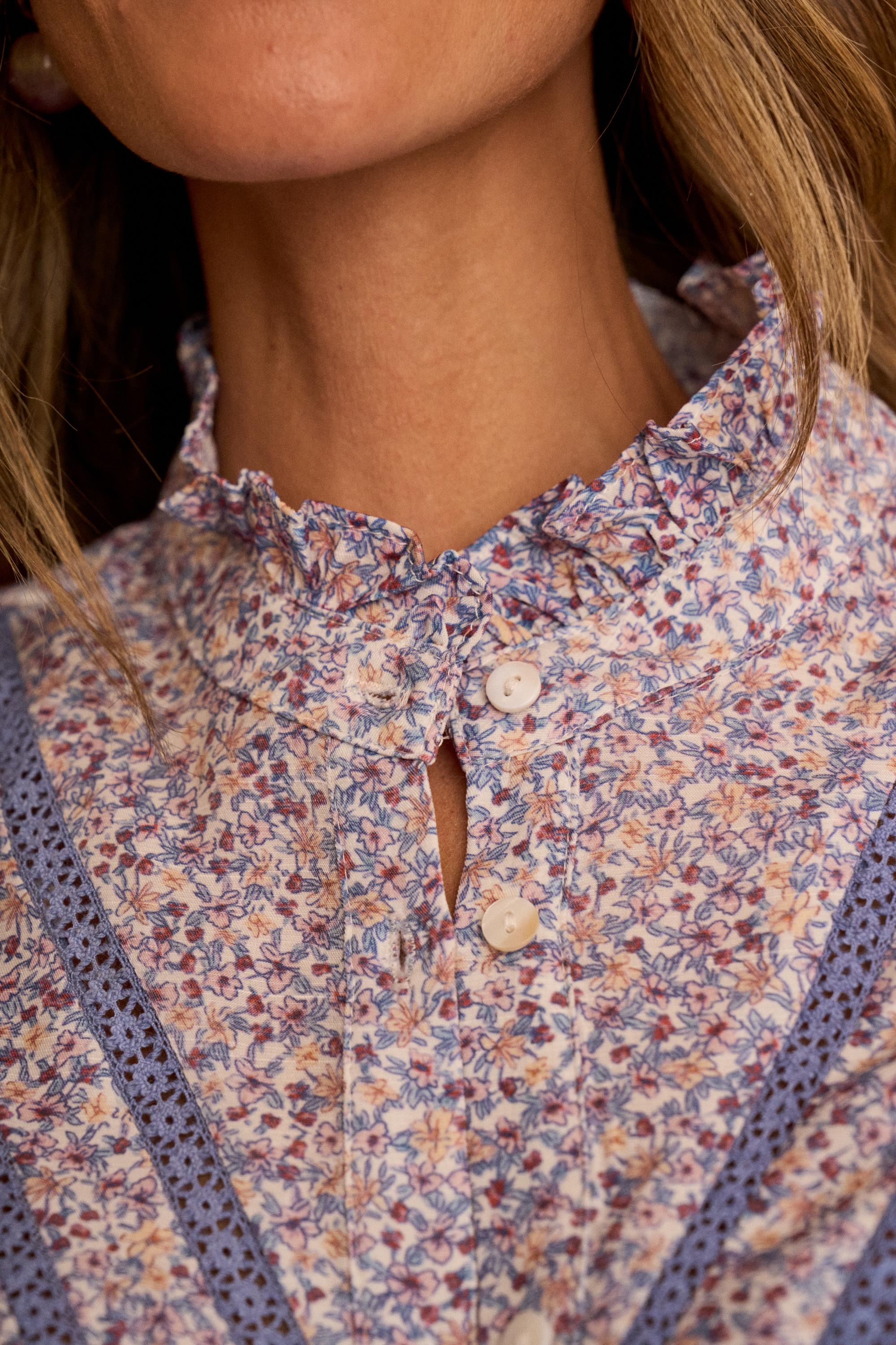 Camicia con fiori Liberty