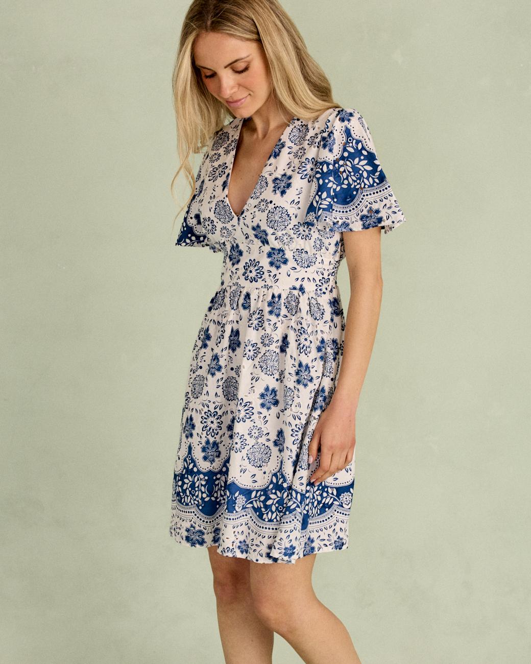 Vestito Corto a Fiori Milia